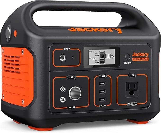 Jackery Portable Power Station Explorer 500 Outdoor Solar Generator Battery -NEW