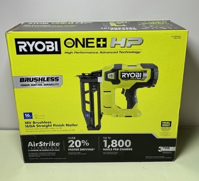 Ryobi ONE+ HP 18V Brushless Cordless 16-Gauge Straight Finish Nailer (Tool Only)