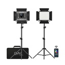 [11447-1] GVM 800D-RGB LED Light Panel (2-Light Kit) -UNUSED