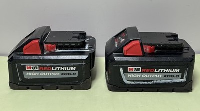 MILWAUKEE 48-11-1865 M18 Red Lithium XC 6.0 AH 18V High Output Batteries