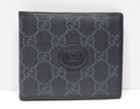 [11469-1] Gucci Bifold Wallet w/ Interlocking G In Black Supreme