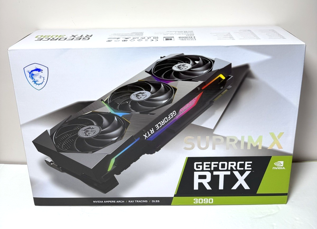 MSI RTX 3090 SUPRIM X 24GB GDDR6X Graphics Card | Tested GPU w/ Box