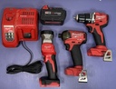 [I-1205] Milwaukee M18 3601-20, 2760-20, Drill/Impact Set W/ Batt Charger Flashlight FUEL