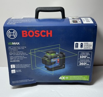 Bosch GLL300-42GL Green Laser 360 Degree 3 Plane Leveling & Alignment Laser- NEW