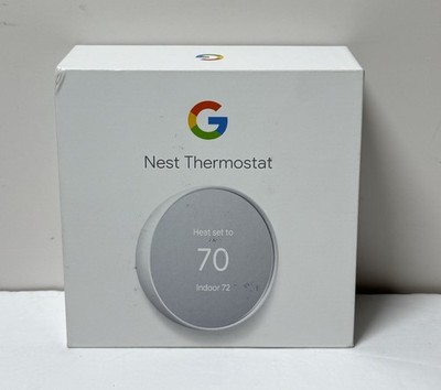 Google Nest Smart Thermostat, Snow - GA01334-US-New Sealed