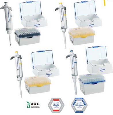 Eppendorf Research Plus G 4-Pack Pipettes 2.5/20/200/1000 µL –2231300004 -Sealed