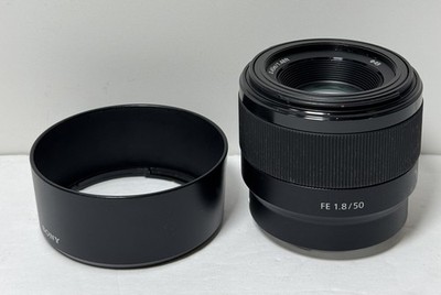 Sony FE 50mm f/1.8 Full-Frame Lens SEL50F18F+Hood – Excellent Condition