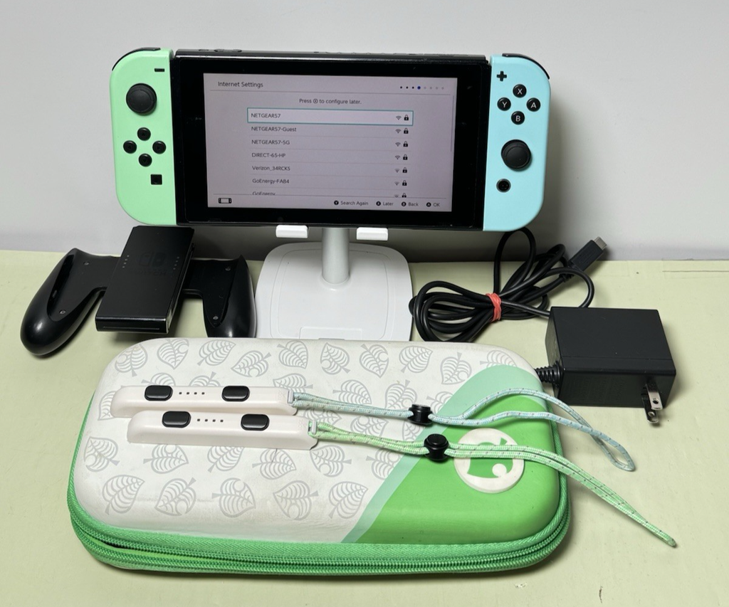 Nintendo Switch v2 Video Game Console HAC-001 Animal Crossing Edition