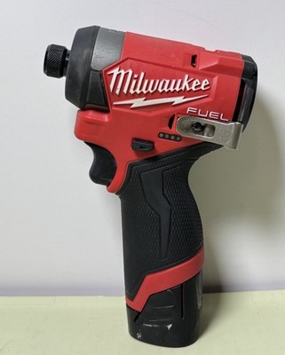 Milwaukee 3453-20 M12 FUEL 12VBrushless 1/4" Cordless Impact Driver w 2.0Ah batt