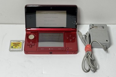 Nintendo 3DS Handheld System -Flame Red +Donkey Kong Country Returns 3D+Charger
