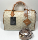[11973-1] MCM Ella Boston Lauretos Medium Bowling Bag Oatmeal- NWT