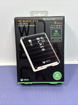 WD_BLACK P10 For Xbox 4TB External USB Portable Game Drive | NEW