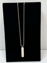 [10117-6] Tiffany & Co 1837 Sterling Silver 925 Bar Pendant 18" Necklace, 2001