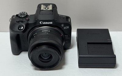 Canon EOS R100 w 18-45mm f/4.5-6.3 IS STM w/charger and battery
