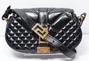 [11693-1] Versace Women's "Greca Goddess" Lamb Leather Gold Logo Mini Handbag Shoulder Bag