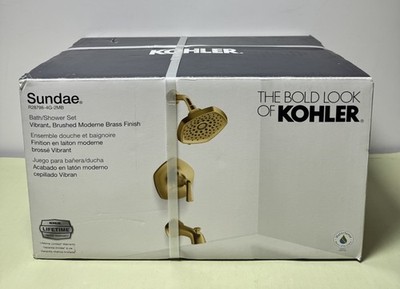 Kohler Sundae Tub & Shower Faucet with Valve Brushed Moderne Brass R28798-4G-2MB