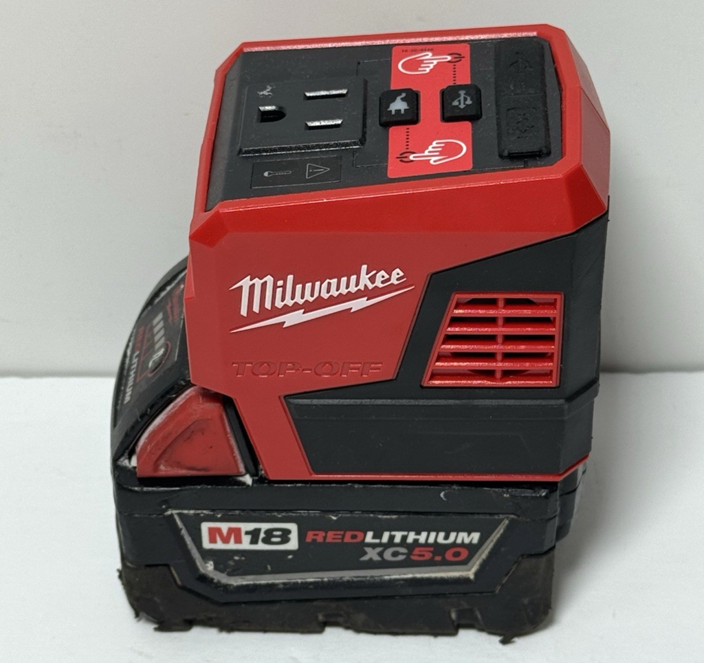Milwaukee 2846-20 M18 175W TOP-OFF Compact Inverter Power Supply w/ 5ah Battery