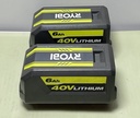 [12317-1] Set of 2 Ryobi OP40605VNM 40V Lithium-Ion 6.0 Ah High Capacity Battery-Open Box