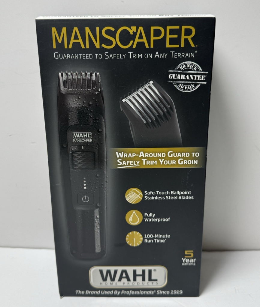 Manscaper Rechargeable Waterproof Body Hair  Wahl 5618-100 Groomer for Men-New