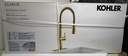 [12408-3] KOHLER Clarus Semi-Pro Pull Down Sprayer Kitchen Faucet in Brushed Moderne Brass
