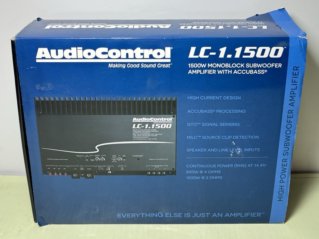 AudioControl LC-1.1500 1500 Watt RMS Monoblock Car Stereo Sub Amplifier Accubase