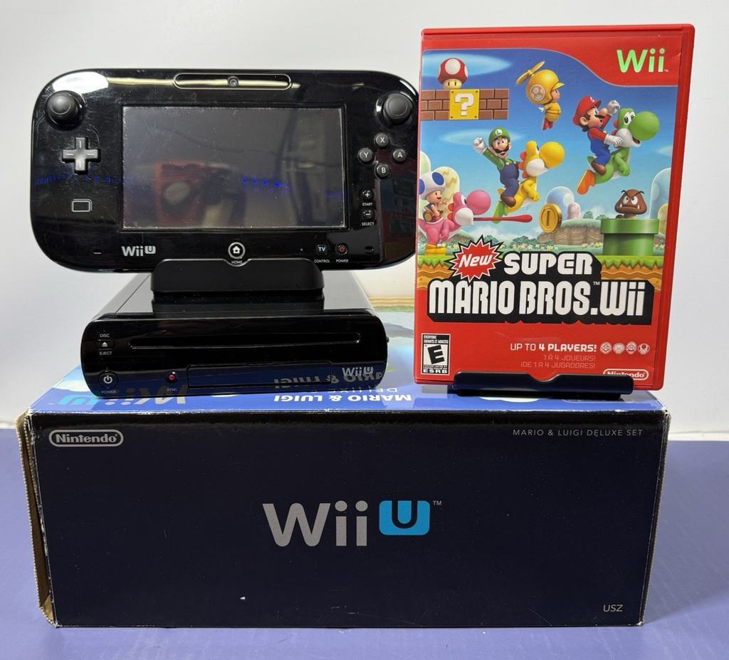 Nintendo Wii U Console Bundle + GamePad + New Super Mario Bros. U (Complete Core