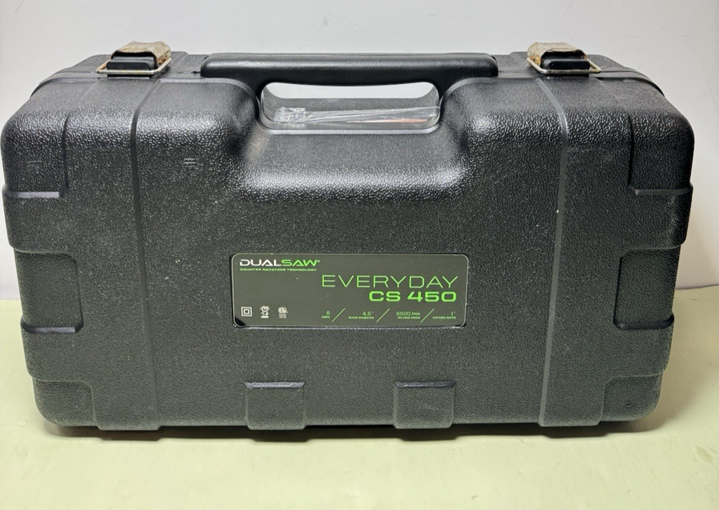 Dual Saw CS450 4-1/2" Circular Saw Counter Rotating Double Blade w/Case