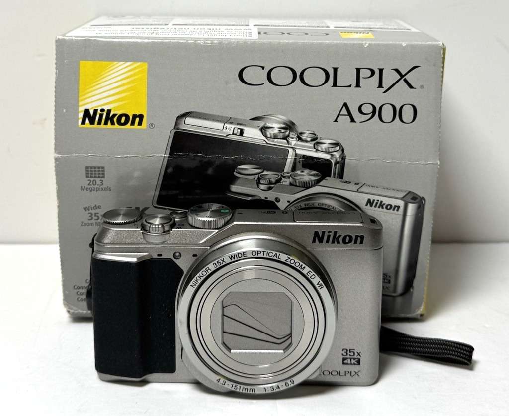 Nikon COOLPIX A900 Silver 20.3MP 35x Zoom Compact Digital Camera