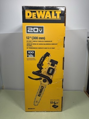 DeWalt 20V MAX* DCCS621P1 12 in. 20 V Battery Chainsaw Kit Battery & Charger