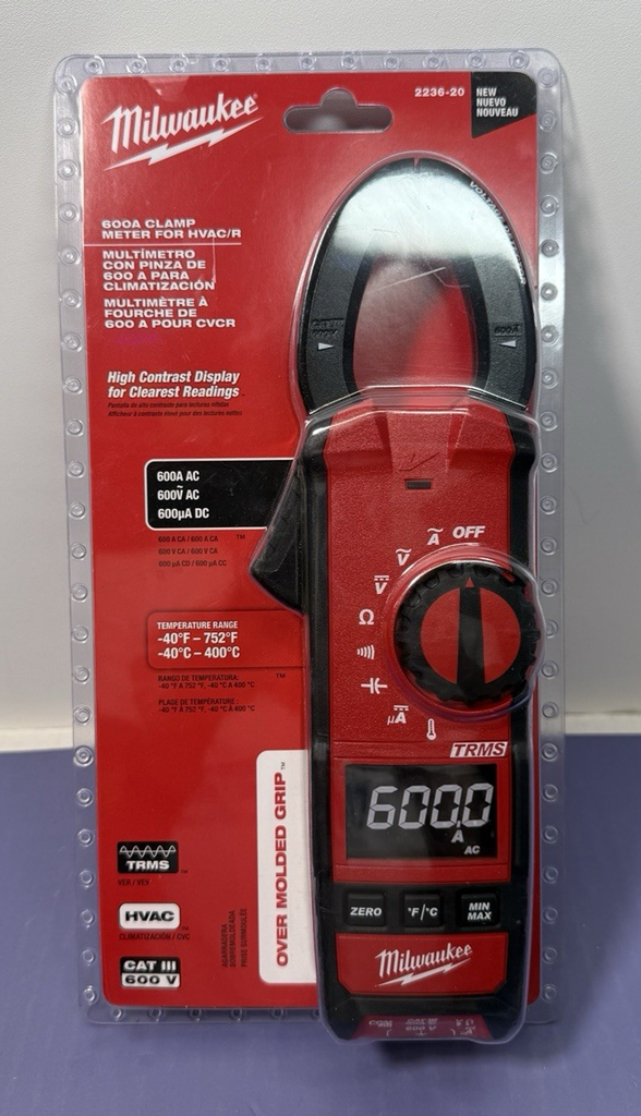 Milwaukee 2236-20 Clamp Meter for HVAC/R - Red - Brand New Sealed