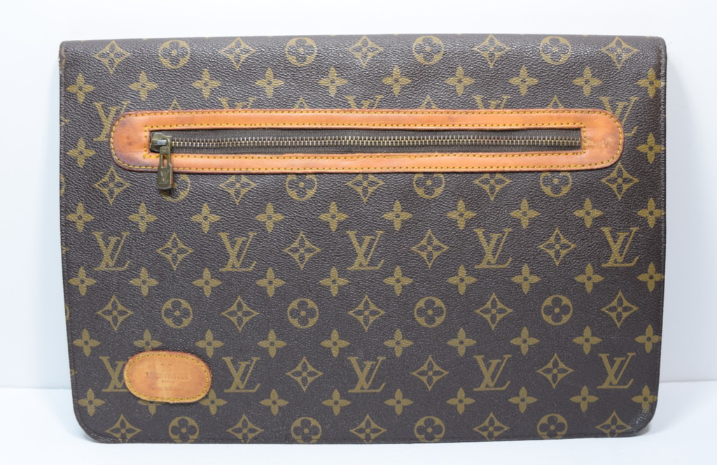 Louis Vuitton Vintage 80s Monogram Document Folding Laptop Portfolio