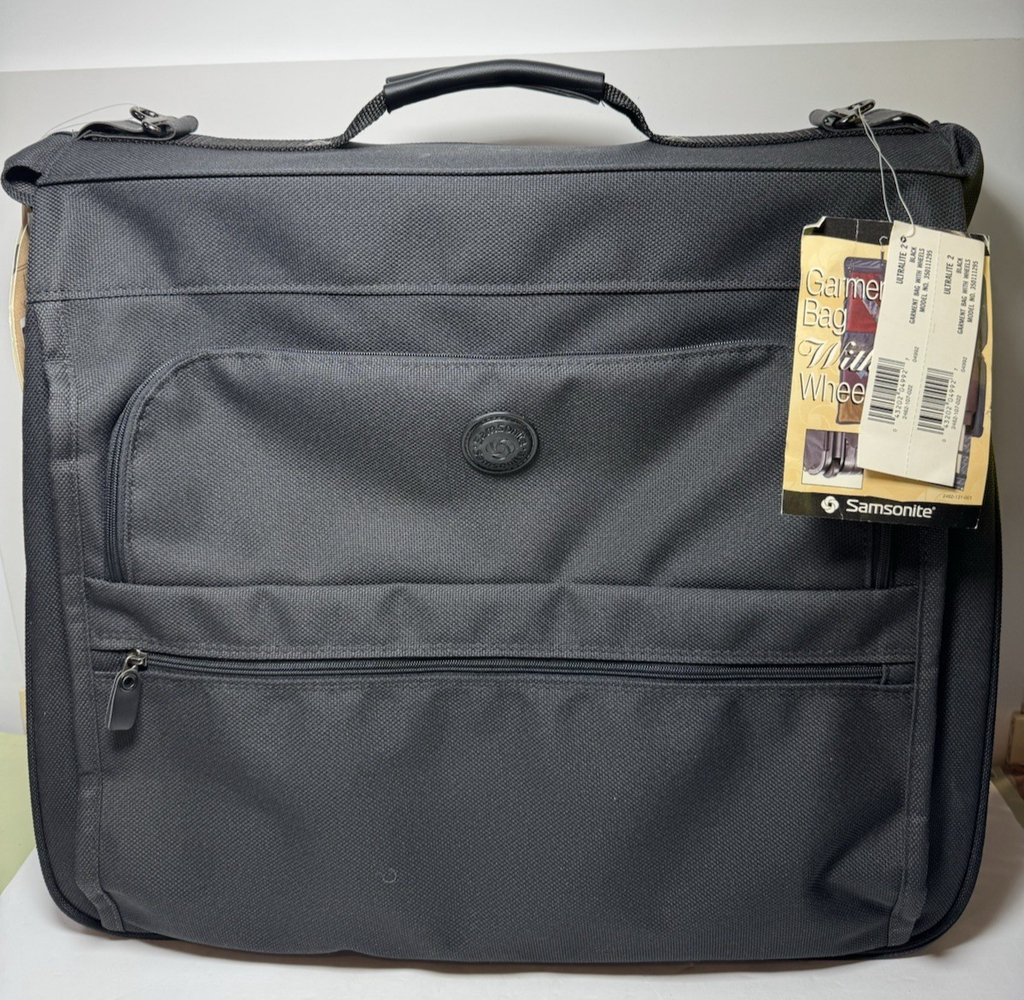 Samsonite Rolling Garment Bag w/ Wheels 42" Black Travel Suit Carry Case
