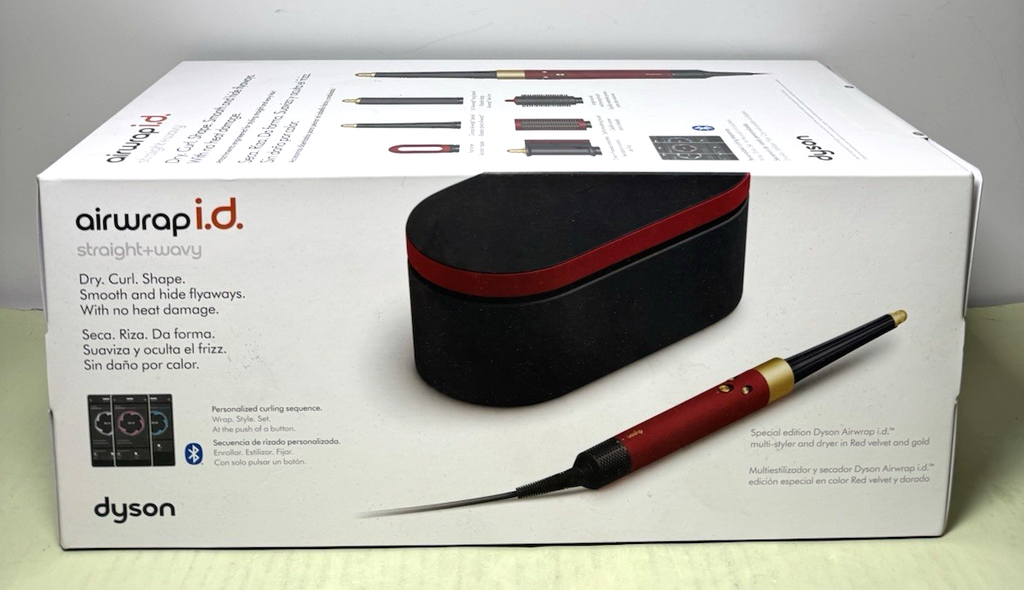 Dyson  Airwrap i.d. Multi-styler & Dryer Straight+Wavy-Red Velvet+Gold-New