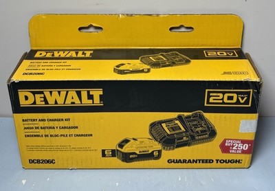 Dewalt DCB206C 20V 6Ah Battery and Charger Kit-Brand New Sealed