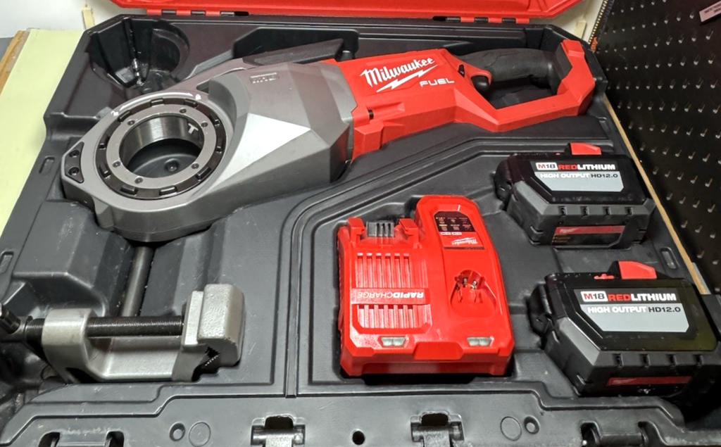 Milwaukee 2874-22HD M18 Fuel One Key Cordless Brushless Pipe Threader w/2x12.0Ah