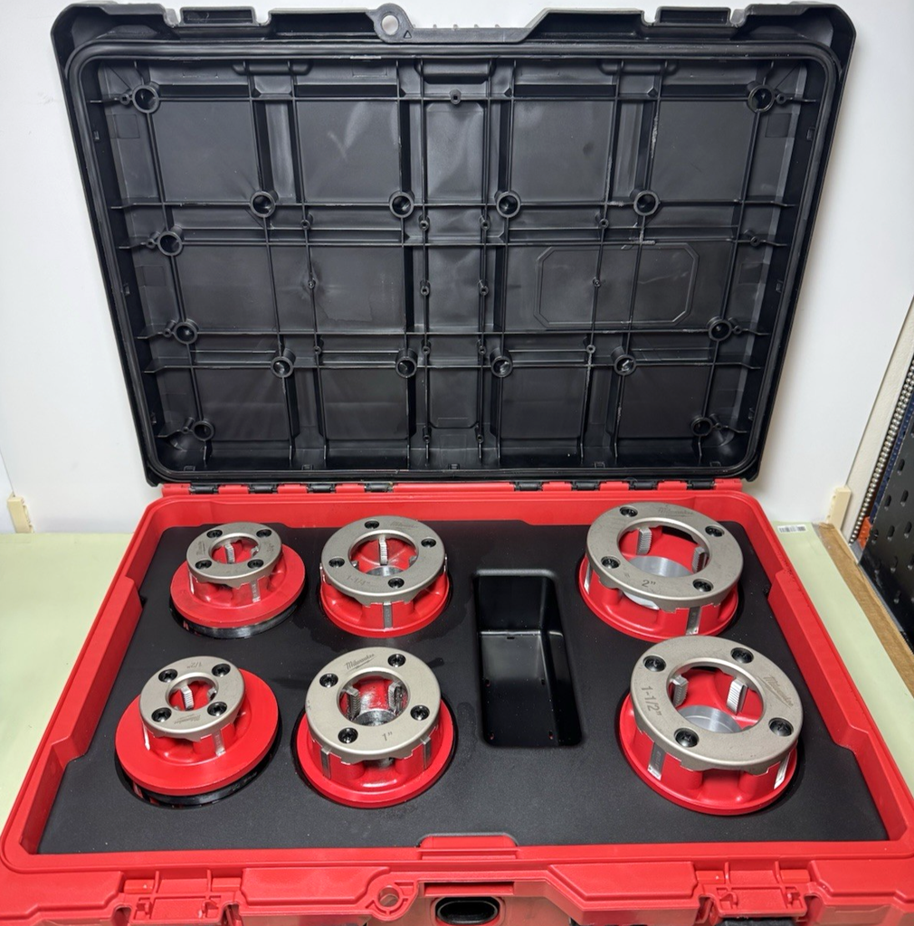 Milwaukee 48-36-1060 1/2"-2" High Speed NPT Forged Aluminum Die Head PACKOUT Kit