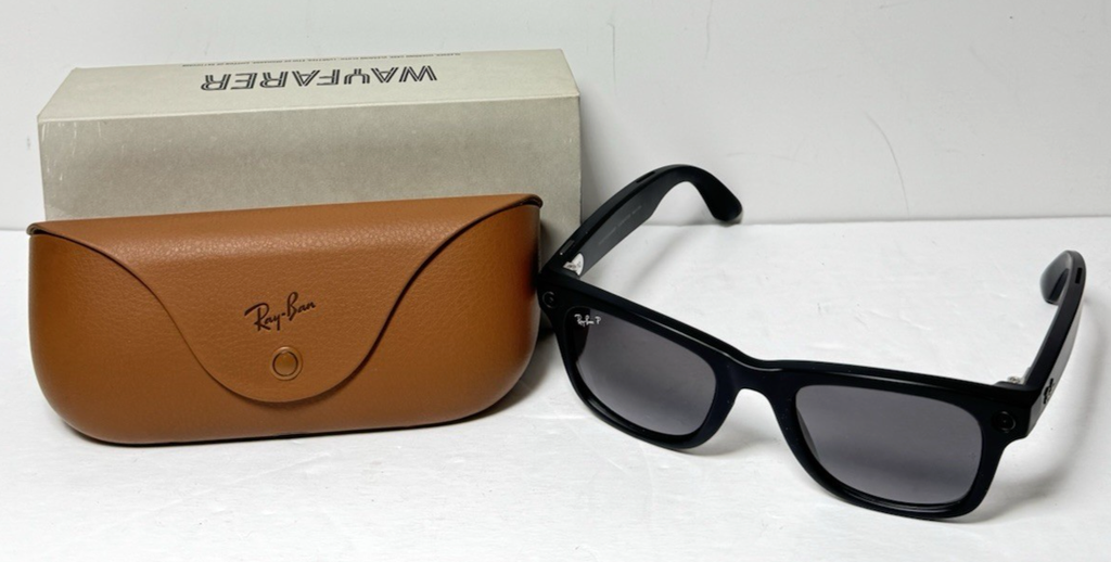 Ray-Ban Meta AI Wayfarer Sunglasses RW4008 601ST3 53 Matte Black