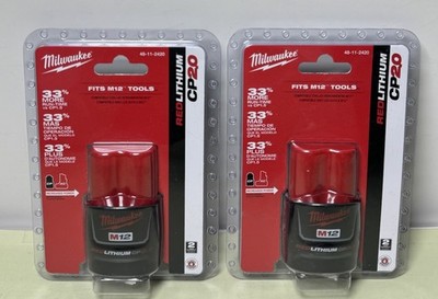 Milwaukee M12 2 Pack CP2.0 2.0Ah Batteries 48-11-2420 x2 OEM 12V  2pack-New