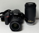 [12859-1] Nikon D3500 24.2MP Camera w/ 18-55mm, 70-300mm Lenses, *2326 Shutter*