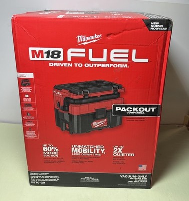 Milwaukee Tool 0970-20 M18 Fuel Packout 2.5 Gallon Wet/Dry Vacuum (Tool Only)