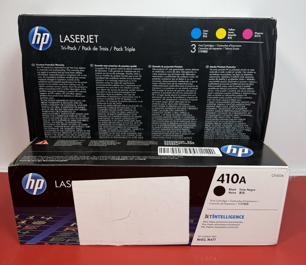 HP 410A Toner Cartridge Set (Black, Cyan, Magenta, Yellow) - Pack Of 4 Mfd: 2025