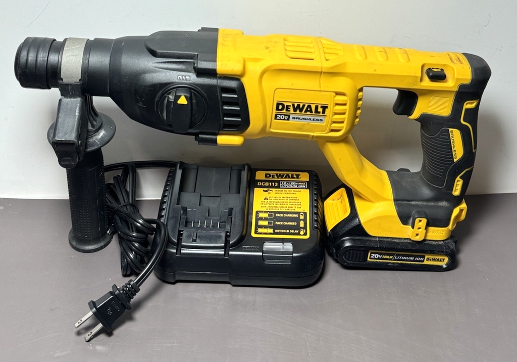 Dewalt DCH133 20V Max Brushless 1” SDS Plus Rotary Hammer w/1.5Ah batt+charger