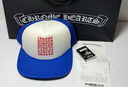 [13125-1] Chrome Hearts Eyechart Trucker Hat -Blue/White/Red-Brand New