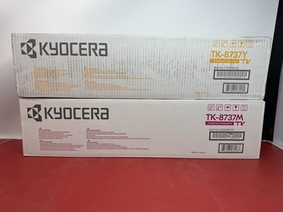 KYOCERA TONER TK-8737M  TK-8737Y  LOT OF 2 Factory Sealed Brand New