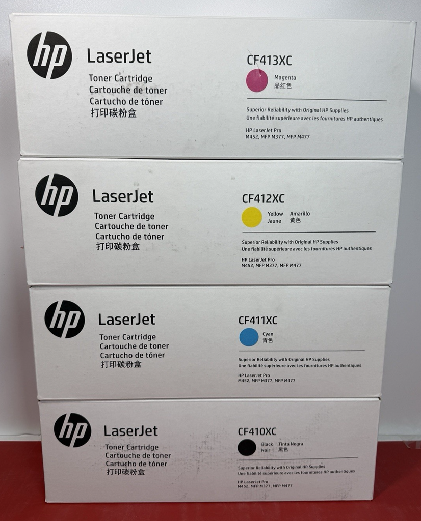 HP 410X Black Cyan Magenta Yellow Toner Set CF410XC CF411XC CF412XC CF413XC