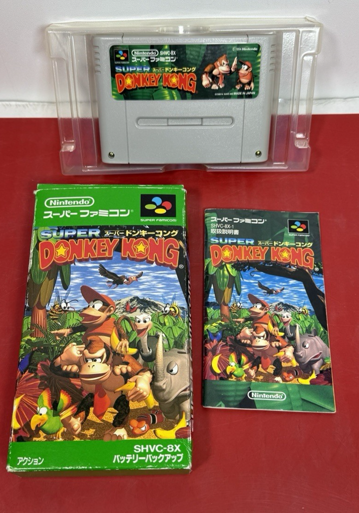 Super Donkey Kong Super Famicom SNES Japan CIB SHVC-8X Complete In Box US Seller