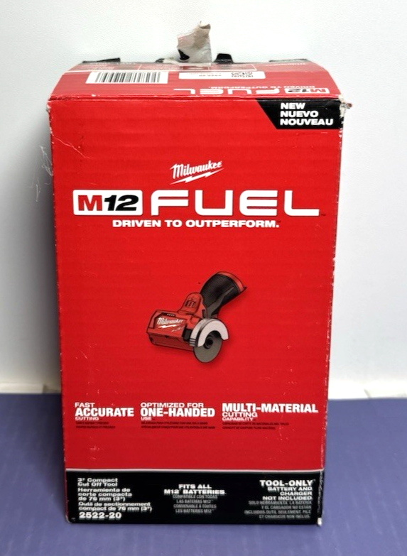 Milwaukee FUEL 2522-20 M12 Compact 3" Cut Off Tool Saw W/ 3 Blades-Open Box