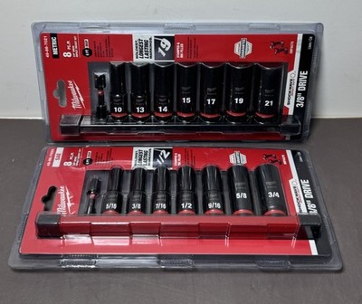 Milwaukee 49-66-7024 8PC SHOCKWAVE Impact Duty + 49-66-7021 -New Sealed