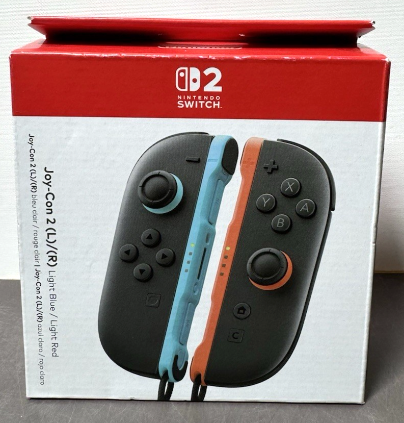Nintendo Switch 2 Joy-Con 2 (L)/(R) Light Blue/Light Red - Brand New
