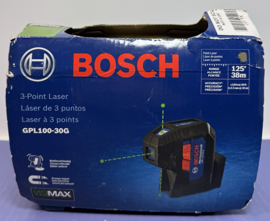 Bosch GPL100-30G - Point Green- Brand New Open Box